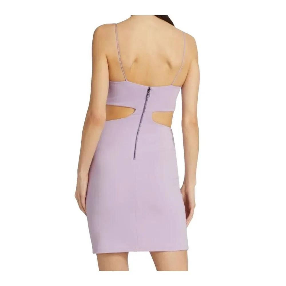 Alice + Olivia Havana Lavender Cutout Mini Dress 10 NWT Resort Spring Break